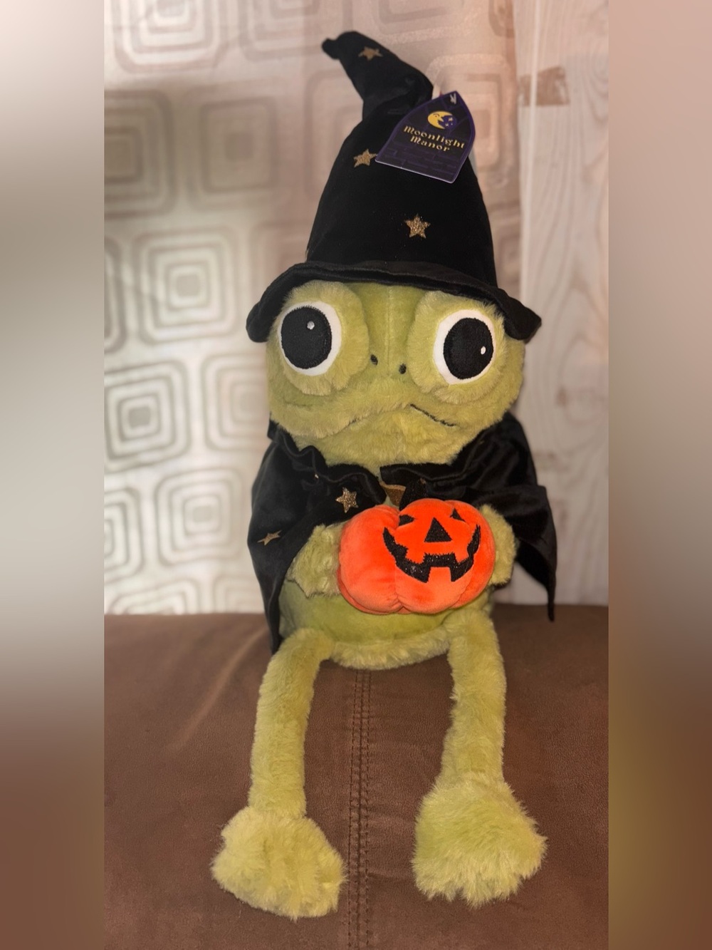 Viral Moonlight Manor Green Frog Wizard frog  Plush great for Halloween